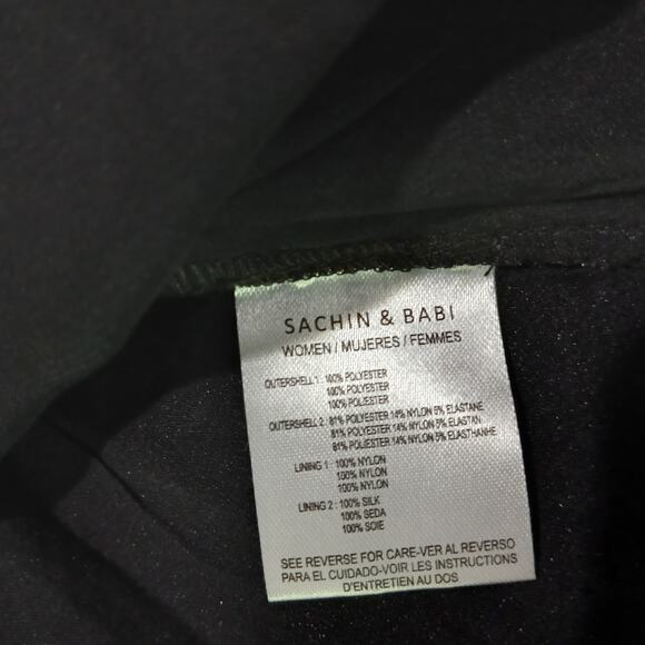 Sachin & Babi Black tiered lace mini skirt Designer XL measurements side-zip - Picture 12 of 13